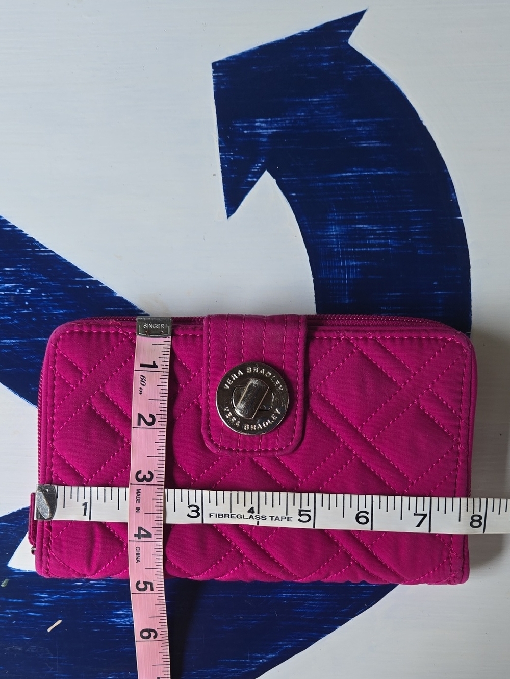 Vera Bradley Hot Pink Quilted Multi Compartment Wallet - Picture 10 of 10